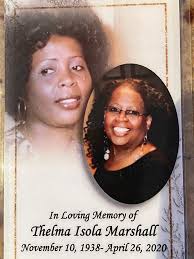 Obituary information for Thelma Marshall