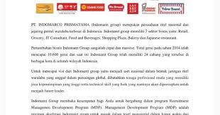 Lowongan sopir pt indomarco purwakarta. Lowongan Kerja Mdp Pt Indomarco Prismatama Mei 2017 Info Loker Bandung 2021