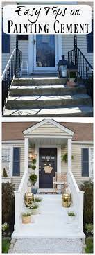 Painted Cement Steps And Top Favorite Painted Patios Nesting With Grace Concrete Patio Makeover Painted Cement Patio Patio Makeover