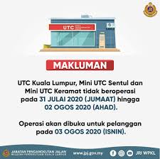 Utc+8:00dst ended on 19 jan 2038, clocks moved back 1 hour; Makluman Penutupan Utc Sempena Sambutan Hari Raya Aidiladha Teamjpjwpkl Digitalisasimelestariintegriti Jabatan Pengangkutan Jalan Wilayah Persekutuan Kuala Lumpur Facebook