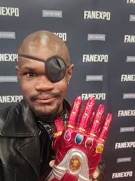 I was only at the con Saturday cosplaying as Nick Fury
