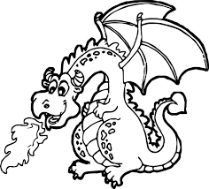 Dragon Cartoon Funny Coloring Page Coloring Pages Funny Cartoons Truck Coloring Pages