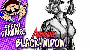 A realistic rendering of a black widow spider provides artists with an opportunity to enhance various drawing skills. Speed Drawing Black Widow Avengers Youtube