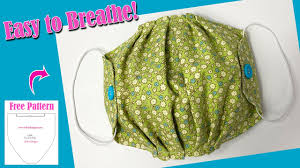 The seam allowance is 1cm (3/8 of an inch) and is please note: Diy Easy To Breathe Face Mask Free Pdf Pattern Youtube