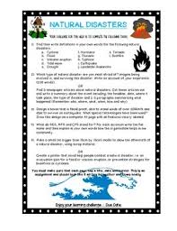 Natural Disasters Project Science Middle School Natural Disasters Teaching Middle School Middle School Science
