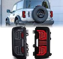 For 2021-2025 Ford Bronco 2 Door/4 Door LED Tail Light - Black/ Smoke