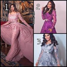 which dress do you love 1 2 or 3 ahlam elshamsi wearing dresses designed by zuhair murad instagram fashion wearing dress formal dresses long