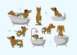Free Vector Dog Having A Bath Download Free Vector Art Stock Graphics Images Vector Art Dog Wash Vector Free