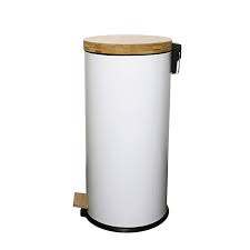 Poubelle De Cuisine A Pedale Forest 30l Mat Blanc En Acier Inoxydable Et Bois Avec Seau Amazon Fr Gateway Poubelle Cuisine Poubelle Cuisine Bois