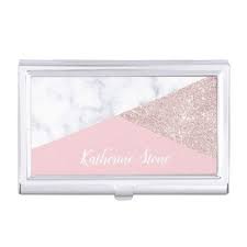 Personalized black, white and hot pink zebra print desk business card holder. Elegant Girly Rose Gold Glitter White Marble Pink Business Card Holder Luxury Gifts Unique Special Diy C Pink Business Card Rose Gold Style Rose Gold Glitter