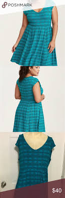 Torrid Teal Blue Green Geo Print Dress Size 4 26 Torrid Geo