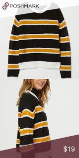 Black And Yellow Sweater Nwt H M Black And Yellow Striped Knit Sweater Striped Knit Sweaters Black N Yellow