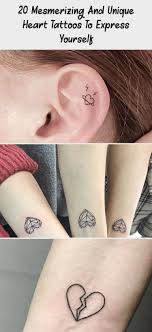 Broken Heart Tattoo On Front Neck