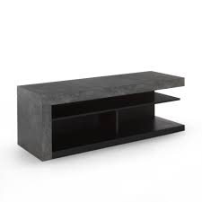 Meuble Tv Effet Beton Gris Et Noir Hilo Les Meubles Tele Les Meubles Et Accessoires Tv Salon Et Salle A Manger Decoration D Mobilier De Salon