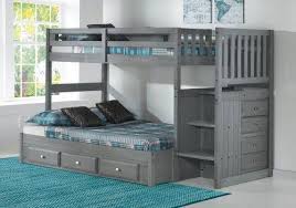 discovery world furniture twin full staircase bunk bed charcoal platform yatak ranza yatak ranzalar