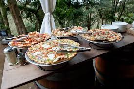 Wedding Reception Pizza Display Pizza Bar Reception Food Gourmet Pizza
