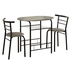 Table, 3 chairs and bench. Create A Compelling And Cohesive Aesthetic In Your Space With This Three Piece Dining Set Which Incl Dining Room Sets Compact Table And Chairs Pub Table Sets