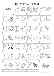 Let them have fun coloring the pictures that start with each letter of the alphabet or fill in the missing letters in the letter recognition worksheets. The Animal Alphabet Poster English Esl Worksheets For Distance Learning And Physical Classrooms