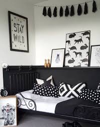 These Kids Bedroom Ideas With Black Walls Are Pure Fiya Hunker White Kids Room Kids Bedroom Guest Bedroom Design
