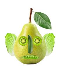 Regarde Le Joli Portrait En Fruits Et Legumes Que J Ai Fait Avec L Application De L Imagerie Des Arts Fruit Pear