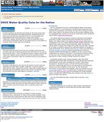 Usgs Water Quality Data For The Nation National Water Information System Nwis Data Doi Gov