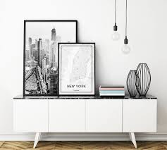 Black And White New York City Posters 12 New York City Poster Map Of Manhattan High Quality Black And White Art Print Create Your Unique Pictur White Wall Bedroom Home Decor Apartment Decor