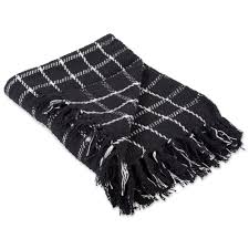 Black And White Checkered Throw Blanket Home Cotton Throws Black Throws Blanket