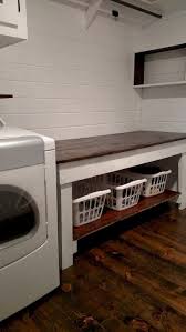 Large Deep Folding Table Like At The Laudromat 47 Awesome Rustic Functional Laundry Room Idea Laundry Room Remodel Laundry Room Design Basement Laundry Room