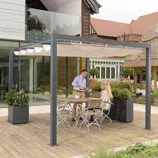 The gennius is designed to improve and expand your outdoor. Harrod Contemporary Pergola With Retractable Awning Harrod Horticultural