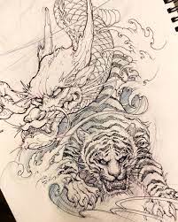 Japanese Dragon Tiger Tattoo Irezumi Tattoos Japanese Tattoo Japanese Dragon And Tiger Tattoo