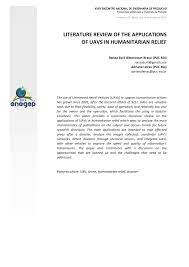 Pdf Literature Review Of The Applications Of Uavs In Humanitarian Relief Xxxv Encontro Nacional De Engenharia De Producao
