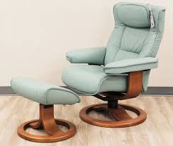 We use a high quality foam in our modern leather chairs and ottomans to ensure. Fjords Regent Small Recliner Chair Ottoman Sl265 Seagreen Leather Sl 265 Teak For Sale Online