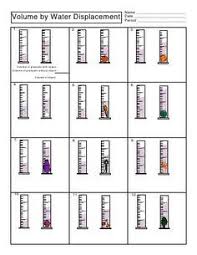 Volume By Displacement Volume Worksheets Density Worksheet Matter Science