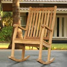 Tortuga Outdoor Jakarta Teak Wood Patio Rocking Chair Tk Rc The Home Depot Teak Rocking Chair Wooden Rocking Chairs Outdoor Rocking Chairs