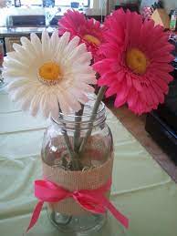 Baby Shower Edition Part I The Decor Country Baby Shower Baby Shower Flowers Mason Jar Baby Shower