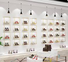 If you simply don't have enough space to conveniently organize your shoe collection then maybe this wall mount shoe storage will be a nice option, allowing you to reorganize. Shoe Rack Iron Art Wall Hanging Display Rack Women S Clothing Store Multi Story Simple Store Commercial Clothing Store Storage Holders Racks Aliexpress