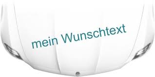 Motorhaubensticker Wunschtext Nr 27 Auto Aufkleber Aufkleber Motorhaube
