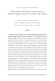 Official program of the inauguration of president benigno s. Pdf Dichotomizing Ideological Representations In President Benigno Aquino Iii S October 30th Address