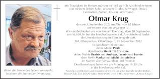 Traueranzeige von Otmar Krug vom 02.09.2022