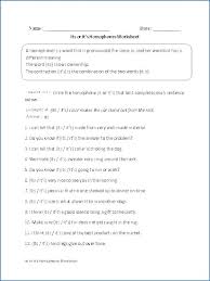 Free Homophone Worksheets Grade 3 Homophones For Two Day