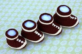 If there's anyone who knows the spirit of celebration….it's a football fan! Ravelry Football Baby Booties Pattern By Christy Hills