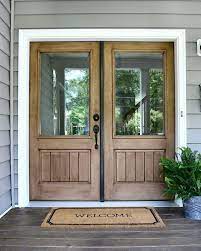 So i hope by showing you how to diy a glass farmhouse front door you are encouraged to try this yourself! Nice 50 Stunning Farmhouse Entryway Design Ideas Https Coachdecor Com 50 Stunning Farmhouse Entry Modern Farmhouse Exterior House Exterior Farmhouse Exterior