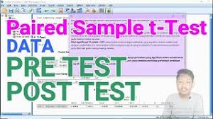 Check spelling or type a new query. Paired Sample T Test Data Pre Test Dan Post Test Youtube