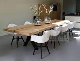 Eiche Baumstammtisch Aus Einem Stuck Eiche Komplet Nach Wunsch Erhaltlich Bei Woodzs De Speisezimmereinrichtung Esszimmer Dekor Ideen Dekor