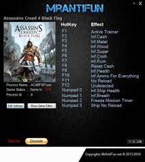 Nov 19, 2013 · for assassin's creed iv: Assassins Creed 4 Black Flag Download Trainers Cheats Codes
