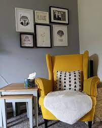 Swivel living room chairs ikea di 2020. Strandmon Skiftebo Yellow Wing Chair Ikea Living Room Design Small Spaces Red Living Room Decor Yellow Bedroom Decor