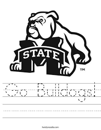 Go Bulldogs Worksheet Msu Bulldogs Bulldog Mississippi State
