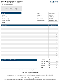 Professional Service Invoice Template For Excel Invoice Template Word Microsoft Word Invoice Template Invoice Template