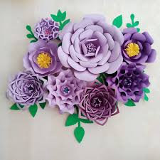 Cut the tie to have 12 pretty individual paper flowers. Purple Paper Flower Backdrop Wall Flowers Paper Party Supplies Party Decor Shantived Com