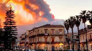 Destruction of the old etna observatory (near torre del filosofo) and lava flows threat several villages on lower e flank; Ash And Lava Mount Etna Eruption Wows Onlookers But Causes No Destruction Death Technology News Firstpost